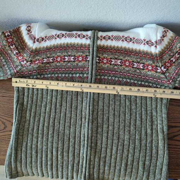 Tiara International Wool Blend Nordic Vintage‎ Sweater With Full Zip sz L - Picture 7 of 14